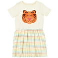 thumbnail image 3 of Inktastic Tiger Face Girls Toddler Dress, 3 of 5