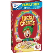 Lucky Charms Gluten Free Cereal with Marshmallows, Kids Cereal, Family Size, 18.6 oz