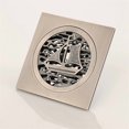 thumbnail image 5 of Bronze Bathroom Floor Drain - Antique Unique Square Shower Floor Drain, Carved Flower Toilet Garden Floor Drain 10 10cm, 5 of 5
