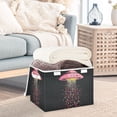 thumbnail image 3 of Yayeee Collapsible Cube Storage Bin with Lid Fabric Closet Decorative Basket with Handles, UFO with Hearts Pattern, 3 of 7