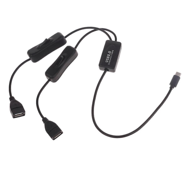 Type-C to USB Data Cable with Power Switches Data Cable for Quick Charging, Data Syncing Line Cord OTG Cable