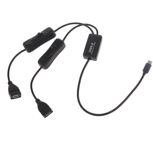 Type-C to USB Data Cable with Power Switches Data Cable for Quick Charging, Data Syncing Line Cord OTG Cable