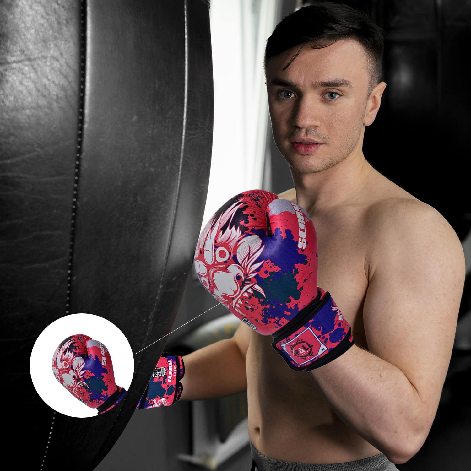 Details about   SKANDA Leather Boxing Gloves MMA Training Punching Bag Kickboxing Muaythai 
