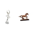 thumbnail image 1 of Conjunto de figuras de escritorio que incluye estatua de bailarina, figura de caballo, escultura en miniatura, adorno de resina con diseño moderno, ad, 1 of 8