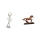 thumbnail image 1 of Figura Decorativa Moderna De Una Bailarina Y Un Caballo. Escultura De Arte Creativa Para Dormitorio, Oficina, Escritorio, Sala De Estar O Decoración Del Hogar. Adorno Coleccionable., 1 of 8