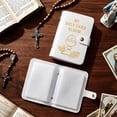 thumbnail image 6 of Leather Holy Card Pocket Card Organizer With 13 Catholic Cards White Faux Leather Album 1 Pack, 6 of 6
