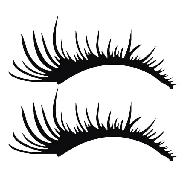 1 par Vehículo Faro Faros Eyelashes Decal Decoración de Coche Sticker Supplies Car