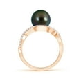 thumbnail image 2 of ANGARA Tahitian Cultured Pearl Infinity Ring with Diamonds in 14K Rose Gold for Women | June Birthstone, Birthday, Anniversary, Jewelry Gift for Women | Pearl Ring, 2 of 5