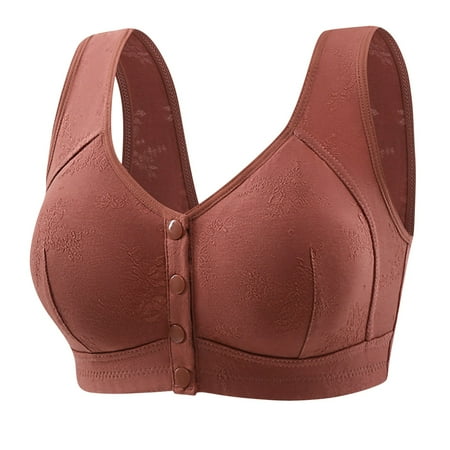 Gift for Christmas XWSHYW Summer Savings Clearance Plus Size Durable Casual Nursing Bra Slim Fit Solid Color Comfort Tie Front Bra Flash Deals Clearance