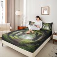 thumbnail image 4 of Feelyou Mystic Jungle Tree Full Size Sheets for Kid, Rustic Farmhouse Bed Sheets, Dreamy Fairy Tale Sheet Sets, Luxury Bedroom Decor, 4pcs, 4 of 7