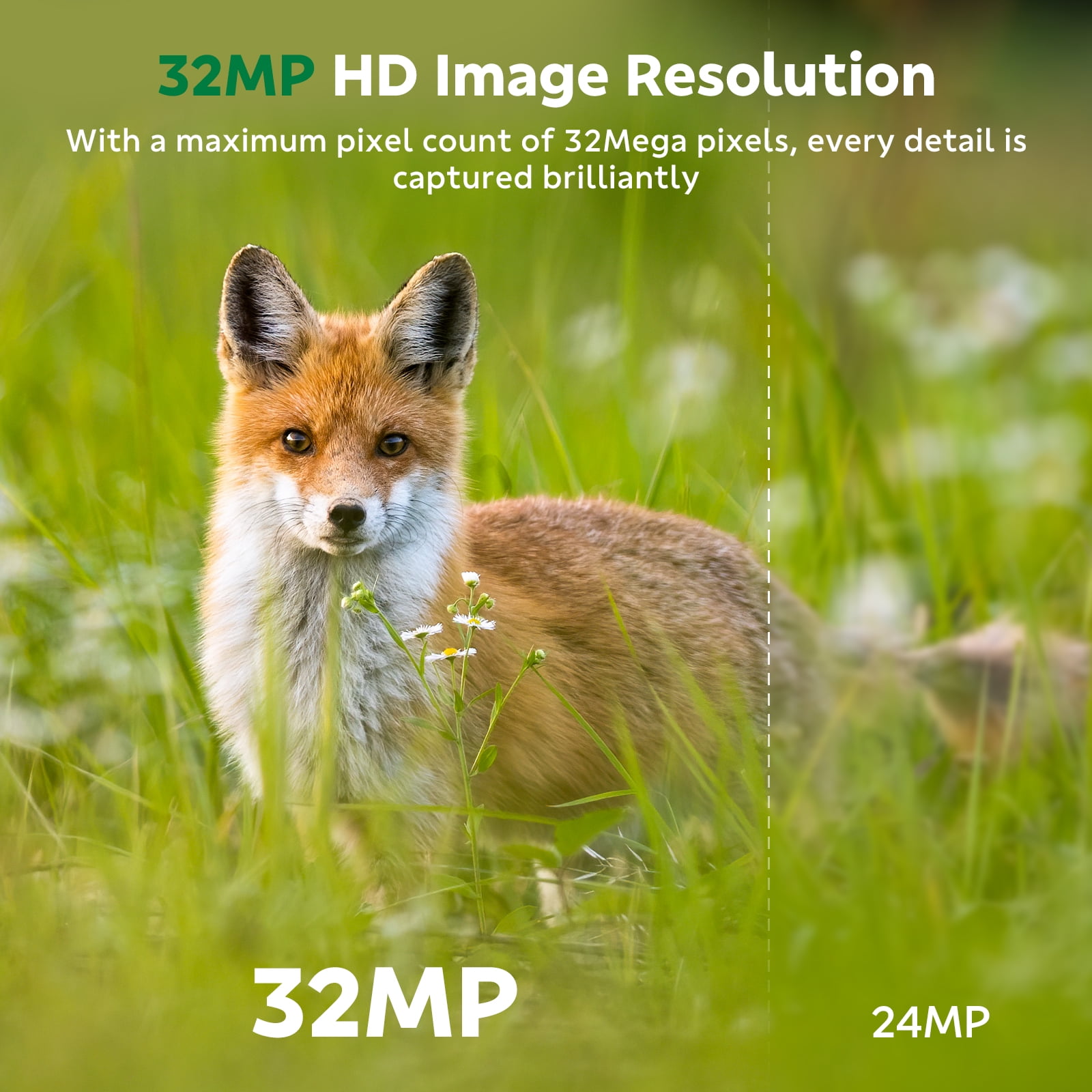 CAMPARK 2 PACK Trail Camera 32MP Hunting Game Camera with PIR Motion Detection 120° Wide Angle - Night Vision  IP66 Waterproof