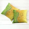 thumbnail image 6 of Ambesonne Modern Throw Pillow Cover 2 Pack, Flower Swirls Branches, 24", Pale Green Marigold, 6 of 7