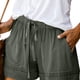 thumbnail image 4 of Pantalones cortos con cordón para mujer Pantalones cortos casuales con cintura elástica de verano con cordones elásticos, 4 of 5