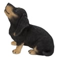 thumbnail image 4 of Hi Line 6.69” Howling Dachshund Puppy Garden Statue, Intricate Details, 4 of 8