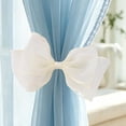 thumbnail image 6 of Boovnll Curtain Tiebacks, Sheer Organza Bow Window Drape Holdbacks, No Drill Cute Curtain Tie Backs for Sheer Curtain Bedroom Living Room,6x4in, 6 of 7