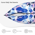 thumbnail image 5 of Velvet Decorative Throw Pillow Covers Set of 2, Soft Square Cushion Cover with Invisible Zipper Abstract Scrawl Graffiti Printing, 18"x18", 5 of 7
