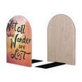 thumbnail image 2 of Easygdp Not All Who Wander Are Lost 2 Pcs Bookend Large Capacity Office Book Ends for Home Office Library School Study Decoration, 2 of 8