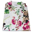 thumbnail image 2 of Ms Lovely Women's Floral Satin Bridesmaid Robe Short Kimono W/Pockets for Bridal Party - White M/L, 2 of 2