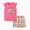 002 Pink, variant on Toddler Girl Summer Outfit Baby Cowgirl Clothes Ruffle Cartoon Print Shirt Tops Shorts Kaprioy Toddler Girl Clothes 1T 2T 3T 4T 5T 6T 7T