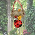 thumbnail image 6 of Naierhg Welcome Sign Cartoon Style Sunflower Decor Ladybug Spring Door Wreath for Backyard, 6 of 8