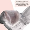 thumbnail image 3 of BIMEI Women’s Pocketed Mastectomy Bra with Lace | Sheer Pocket Bra for Breast Forms | Post-Surgery Prosthesis Bra | Wire-Free Support, Silicone Breast Form Holder,White,34E, 3 of 3