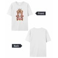thumbnail image 6 of Women's T-Shirts, Cat Throne Crown Cotton Crewneck Tee Short Sleeve Casual Tops Loose Graphic T-Shirt White, 3XL, 6 of 7