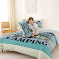 thumbnail image 4 of Catabedysis Ocean Beach Camping Full Size Comforter Sets,Camper Print Bedding Comforter Set For Boys,Multicolor,Light Gray Reversible,3 Pieces,1 Comforter and 2 Pillowcases, 4 of 7