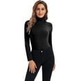 thumbnail image 1 of Hauts à Col Roulé à Manches Longues pour Femmes Chemise à Manches Courtes Douce et Extensible, 1 of 7