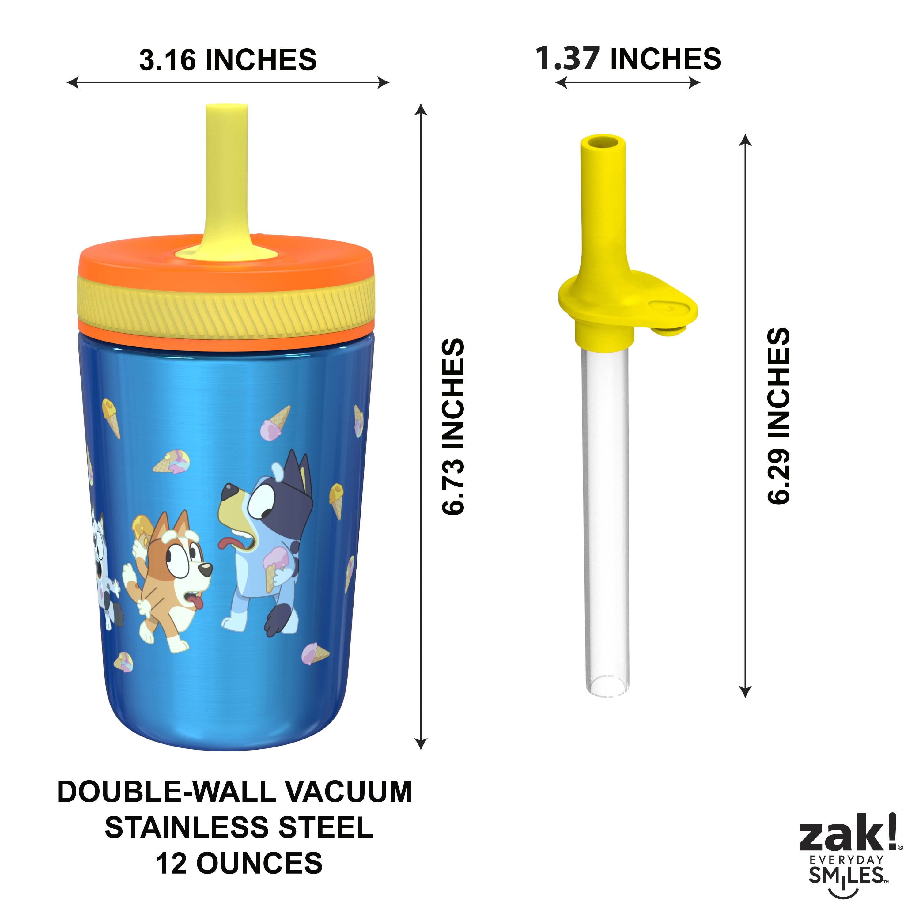 Zak Designs Bluey Kelso Tumbler Set, 15 fl.oz. Leak-Proof Screw-On Lid with  Straw, Bundle for Kids I…See more Zak Designs Bluey Kelso Tumbler Set, 15