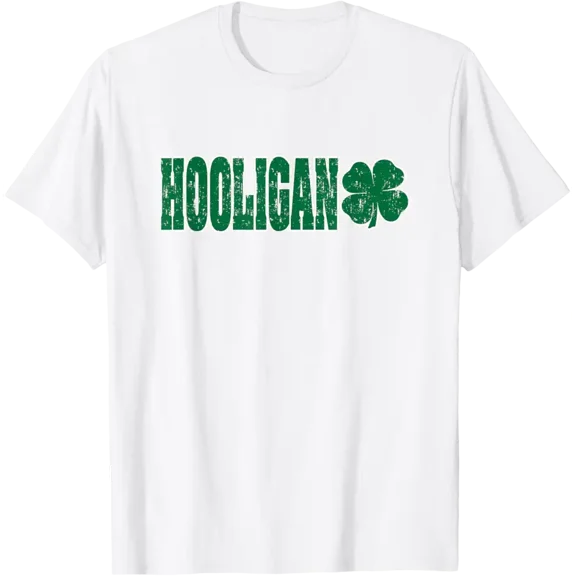 Hooligans, St. Patrick's Day, Four Leaf Clover T-Shirt T-Shirt