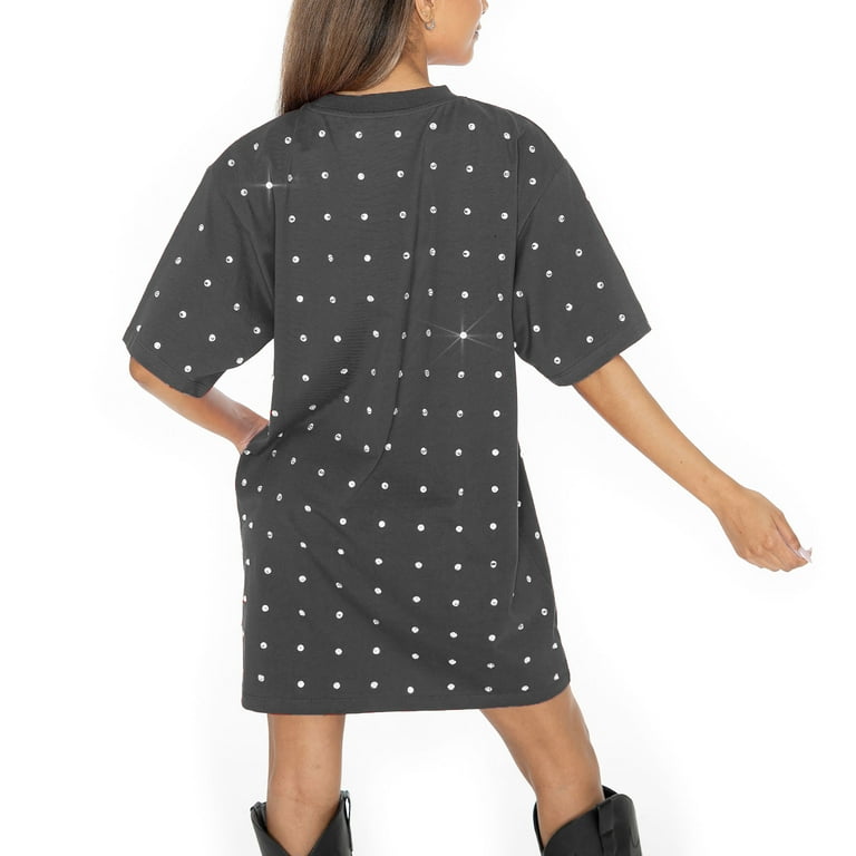 florida gators jersey dress Women's Gameday Couture Charcoal Florida Gators Allover Rhinestone T-Shirt Dress