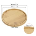 thumbnail image 2 of Uxcell 12cm OD Round Bamboo Plant Saucer Flowerpot Drip Tray Indoor, 6 Pack, 2 of 5