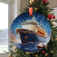 thumbnail image 2 of Festive Cruise Ship Ornament Christmas Tree Decoration Holiday Ocean Liner Collectible Nautical Gift Unique Christmas Decor, Holiday Keepsake, Xmas Tree Hanging Decoration, Seasona, 2 of 5