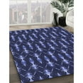 thumbnail image 2 of Ahgly Company Indoor Square Patterned Midnight Blue Area Rugs, 7' Square, 2 of 6
