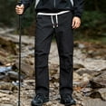 thumbnail image 5 of GZMOALH Men's Nylon Cargo Pants, Water Repellent Multi Pocket Hiking Trousers with Drawstring Waist for Outdoor Travel, 5 of 6