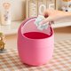 thumbnail image 5 of Bote de basura con tapa abatible para escritorio, baño, cocina, estilo europeo creativo, mini bote de basura para sala de estar, 5 of 5