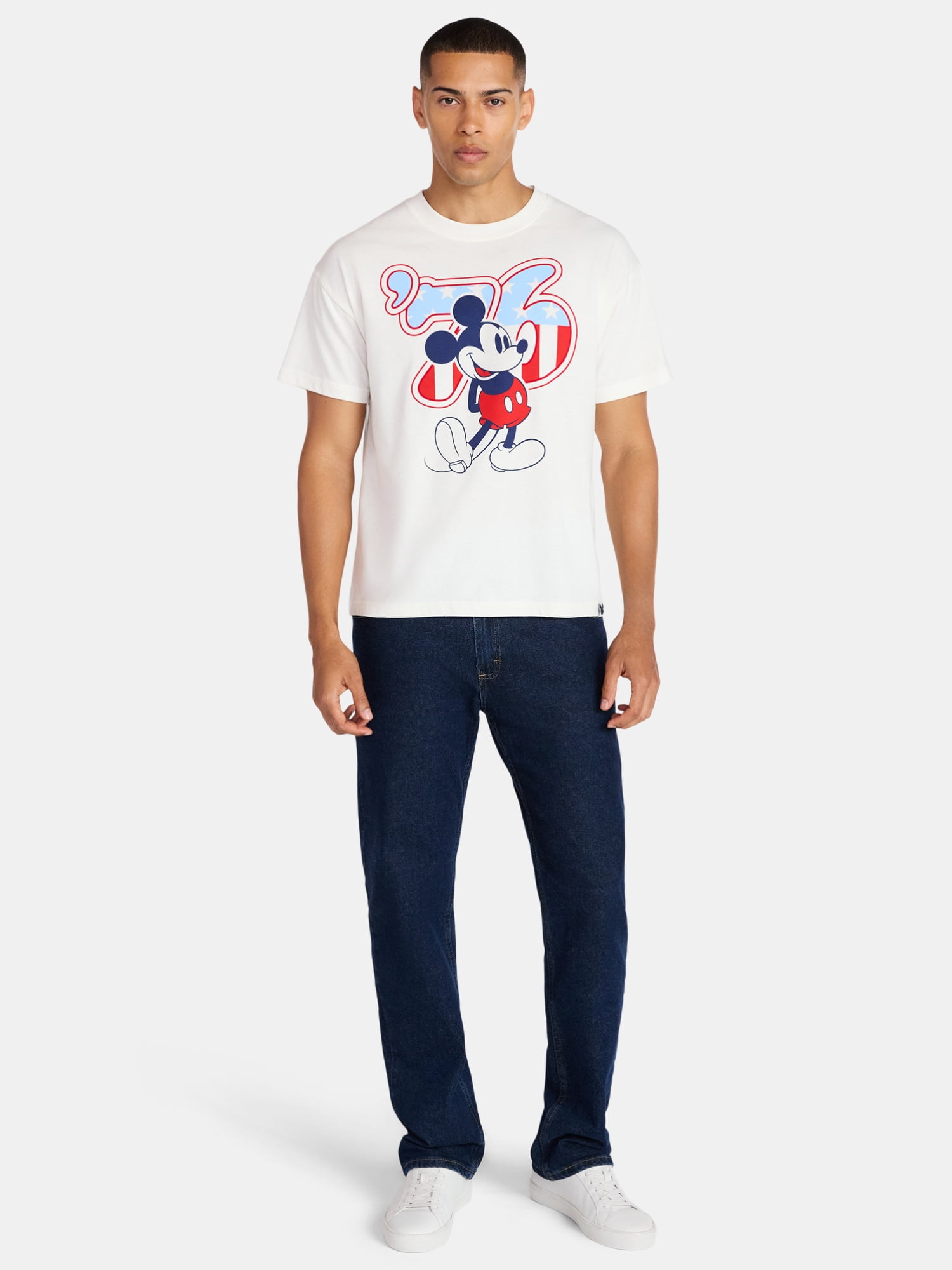 Disney Men's Mickey Mouse Spirit of 76 America 250 Graphic Tee, Sizes XS-5XL