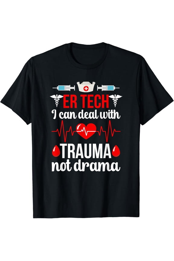t-shirt ER Tech Funny Emergency Technician Emergency Room Tech T-Shirt mens t shirtblackwomenfunnymisfitsmenjourney