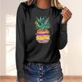 thumbnail image 2 of Raeneomay Long Sleeve Shirts for Women Women's Casual Fashion Long-Sleeve CrewNeck Pullover Round-Neck Printing T-Shirt Tops, 2 of 4