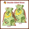 thumbnail image 2 of Fuzoiu Cute Dinosaurs Cartoon Print Christmas Gift Bag,Burlap Gift Bag with Drawstring Closure & Hang Tag,Perfect for Holidays, Birthdays, and Special Occasions-Medium, 2 of 6
