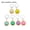 B, variant on 3PCS Dumpling Keychain Random Color Steamed Bun Keychain For Keys Bags and Phones Charm