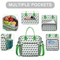 thumbnail image 2 of Green Blue Dinosaurs Pattern Womens Lunch Box for Work,Insulated Large Lunch Bag for Tween and Teen,Loncheras Para Mujer,Leakproof Adult Lunch Bag for Work,Beach,Travel,Picnic,Camping, 2 of 7