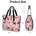 thumbnail image 3 of Tote Bag for Women - Boston Terrier Dogs and Flowers Shoulder Bag - Large Utility Work Duffle Bag with Zipper Handbag for Travel, Work, Sprots, 3 of 5