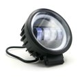 thumbnail image 4 of Faro Para Moto Rasen Auxiliar Led Con Lupa Redondo Con 4 Led Ojo De Angel Con Luz Blanca Fija Y Estrobo  rojo, 4 of 6