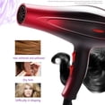 thumbnail image 6 of Zzbeans 110V Hair Dryer, Professional Salon Hair Dryer with Concentrator, 5 Heat Settings Fast Drying Blow Dryer for Women Men Home Travel Gym, Red, 6 of 7