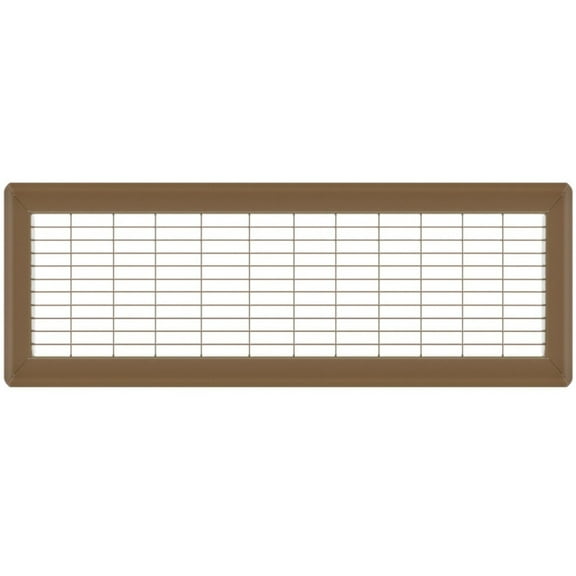 6in x 24in Imperial Brown Heavy Gauge Steel Floor Grille - Heating and Cooling Air Vent
