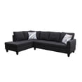 thumbnail image 4 of Irene Inevent 3 Pieces Linen Sofa Set, Modern Linen Sofa and Chaise Ottoman Couch Set for Living Room, Bedroom, Apartment, Office, Black Grey, 4 of 4