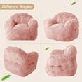 thumbnail image 4 of Qinaqin 39-Inch Bean Bag Chair-Pink-Foam Filled- cm de Anchoith Armrests-For Living Sala, 4 of 6