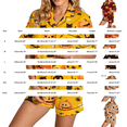 thumbnail image 2 of Halloween Pajamas Women Short Sleeve Button Top Matching Shorts 2026 Fall Cute Satin Pumpkin, 2 of 4