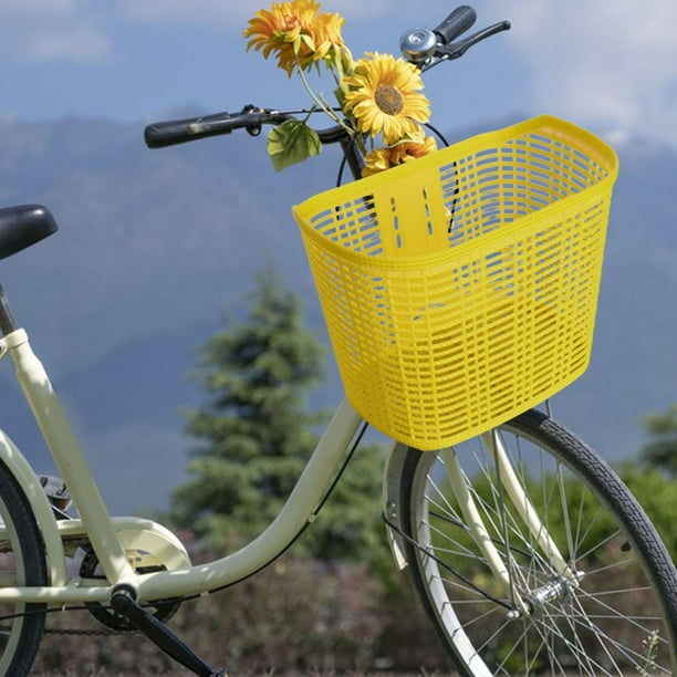 Ximing Plastic Bike Basket Storage Basket For Mountain Bike Bike Accessories Cargo Basket Basket Folding Bike Travel Yellow Yellow 32.5cmx22cmx25.5cm